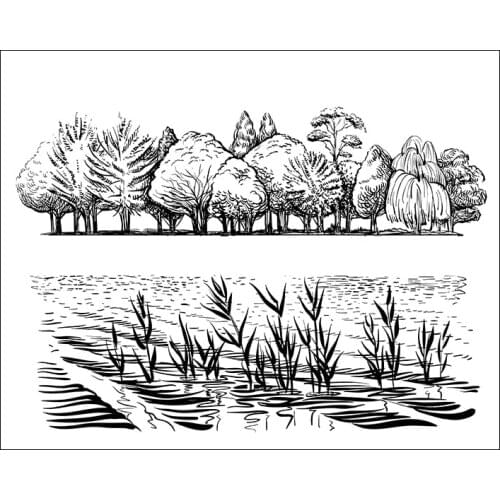 ZFPARTY Trees Clear Stamps Scrapbook Paper Craft Clear stamp scrapbooking