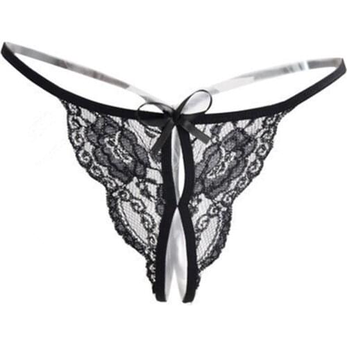 Women Lace Sexy Panties Low-rise Solid Transparent T-back Briefs Female Underwear Pant Ladies lace Lingerie Women G String Thong
