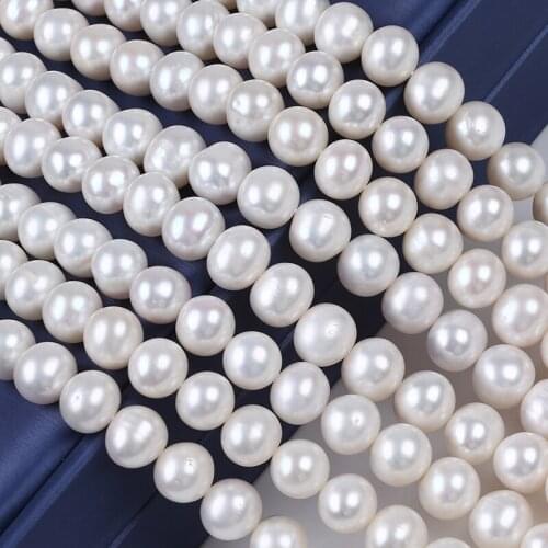 10-11mm Genuine Freshwater Pearl Potato Shape Classic Necklace Fashion Beads