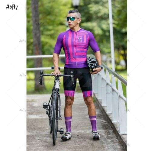 2020Kafitt Mens Cycling Clothing Jersey Bib Sets Professional Bicycle Clothes Breathable Go ProShorts Sleeve shirt 20D Gel Pad