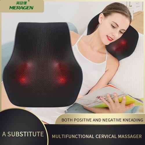 2021 New Arrival Best Gift CE Full Shiatsu Body Massager Head Back Neck Rolling Kneading Massage Pillow