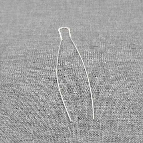 2prs of 925 Sterling Silver U Earring Threaders Curb Chain Ear Threads