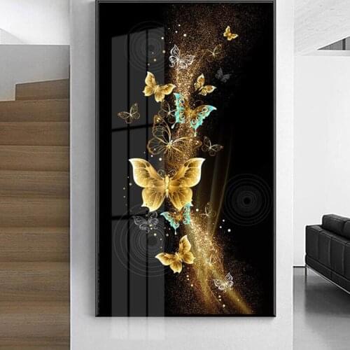 5D Diy Diamond Embroidery Mosaic Painting Butterfly pattern Round Square Drill Cross Stitch Kits Abstract Minimalist Art