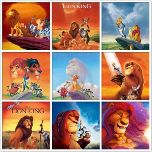 Disney Full Diamond Painting Mosaic Cartoon Comics Lion King Little Lion Forest King 5d Diamond Embroidery Cross Stitch Kits Art