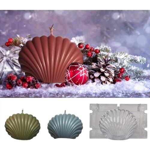 DIY Candle Mold 3D Scallop Pattern Molds For Candles Handcraft Soap Wax Candle Making Mould moule bougie Handmade Candle Tool