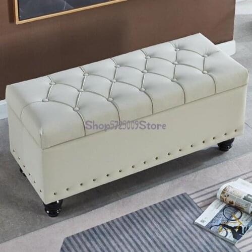 Long Sofa Stool Scratch Proof Bed End Stool Storage Household Door Shoe Changing Stool Fitting Room Cloakroom Storage Stool