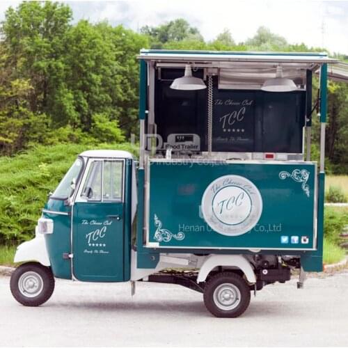 Electric Gas Mobile Food Cart 3 Wheels Ice Cream Food Truck for Sale New
