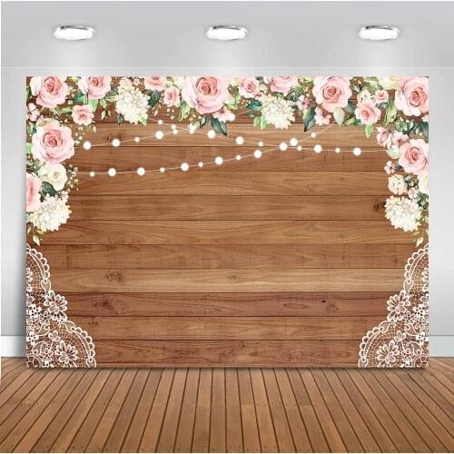 Bridal Shower wedding flowers wooden wall backdrop for photography newborn baby portrait photo background studio floral photo
