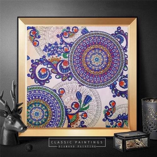 Huacan Special Shaped Diamond Mosaic Flower Handicraft Needlework Rhinestone 3d Drill DIY Diamond Embroidery