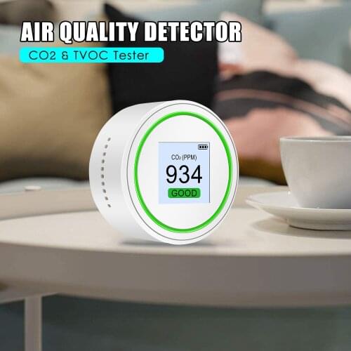 CO2 Meter Sensor Tester Air Quality Detector High Accuracy Air Quality Monitor For CO2 TVOC With Light Sound Reminder TFT Screen