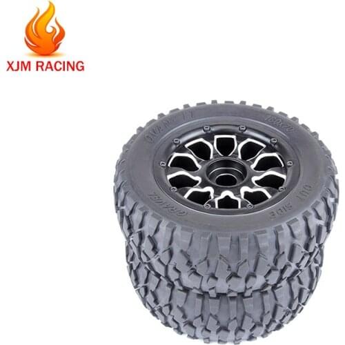 Gravel & Off-road Wheel Tires with Wheels Hub Kit for 1/5 Losi 5ive-t Km-x2 Rofun Rovan LT Truck Rc Car Toys Parts