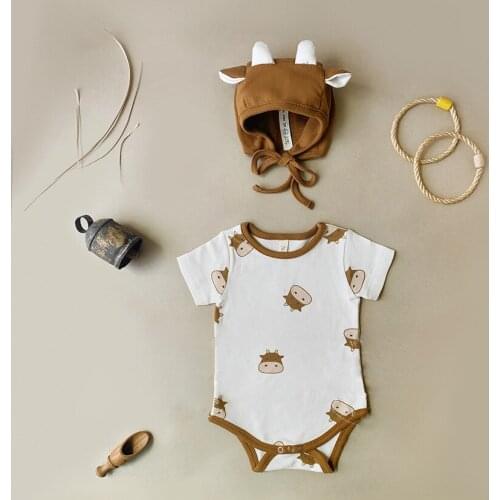 Lunoakvo Bodysuit With Short Sleeves For Babies