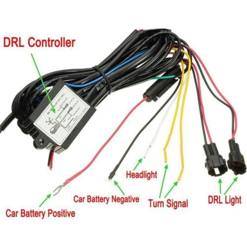 Multi-function Daytime Running LED Light Relay Harness Control DRL On Off Dimmer Car Daytime Running Lights Controller