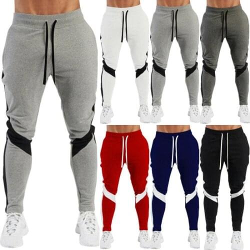 Men Drawstring Jogger Pants Track Bottom Slim Fit Sports Gym Sweatpants Trousers