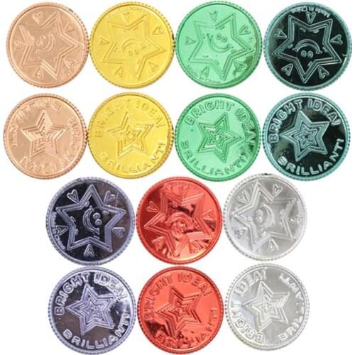 Lucky Pirate Gold Coins Plastic Set of 100,Play Gold Treasure Coins for Play