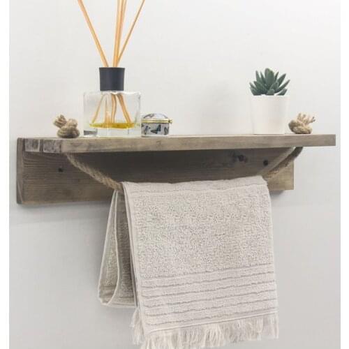 Natural Wood Jute Drawstring Bathroom Wc Regulator Havluluk