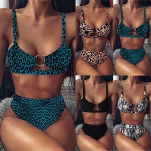 2021 New Sexy Women High Waist Bikini Swimsuit Swimwear Female Bandeau Thong Brazilian Biquini Bikini Set Bathing Suit Bather