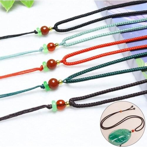 New Hand-woven Adjustable Braided String DIY Jewelry Necktie Necklace Pendant Lanyard Thread Sweater Chain Line Rope Wholesale