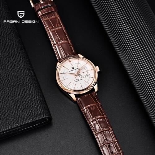 Pagani 2021 Design New Luxury Fashion Casual Mens Quartz Watch Sapphire Glass High Quality Leather Calendar Watch Reloj Hombre
