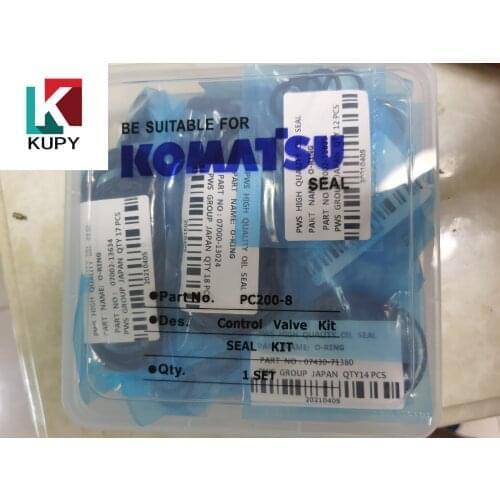 PC200-8 Control Valve Repair Seal Kit for Komatsu Excavator control valve seal kit for pc200-8
