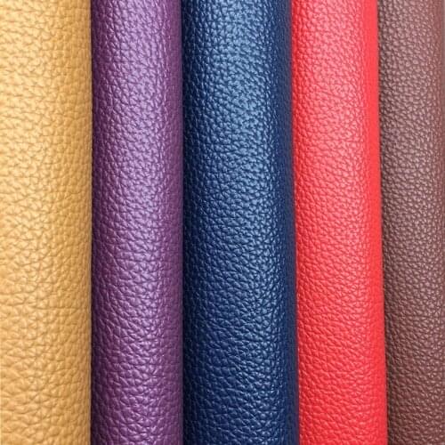 Litchi Pattern PU Leather Fabric Hole Repair Patch For Sofa Car Seats Bag DIY Craft Handmade Sewing Solid Color Faux Material