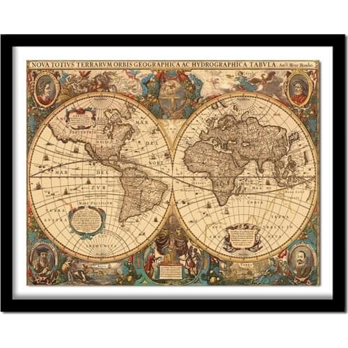Full Square drill 5D DIY Diamond embroidery map of the world Diamond Painting Cross Stitch Rhinestone home decor