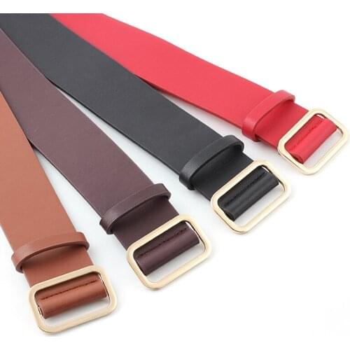 New Fashion PU leather of women belt Wide belt Female Belts Square metal pin buckle belts for women Lady girdle SE125