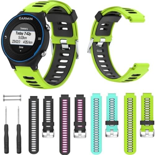 JKER Soft Silicone Strap Replacement Watch Band For Garmin Forerunner 735XT/235/620/630 Watch