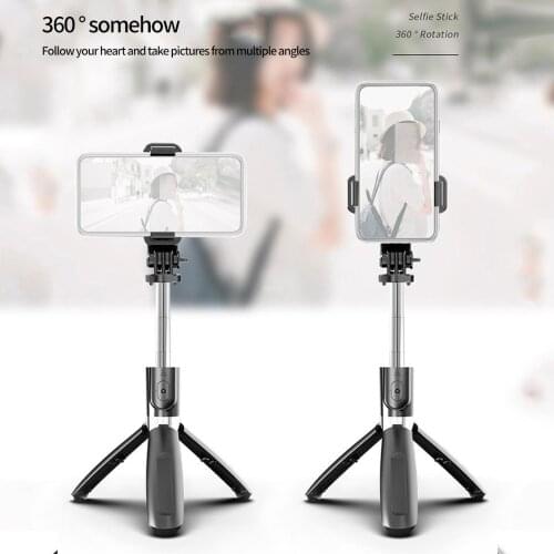 Universal 4 In1 Bluetooth Wireless Selfie Stick Tripod Foldable Monopod for Smartphone for Gopro 9 8 for OSMO Action SLR Camera