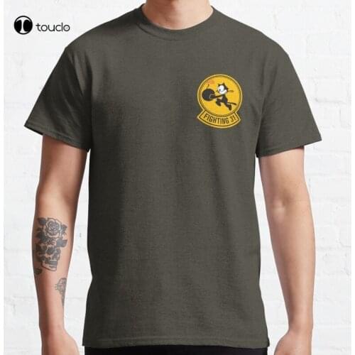 Vf-31 Vf 31 Tomcatters F 14 F A 18E Super Hornet Classic T-Shirt Cotton Tee Shirt