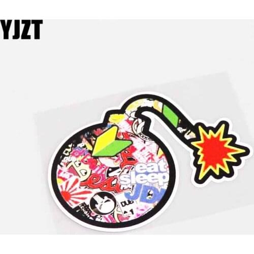 YJZT 9CM*12CM Funny EAT SLEEP JDM Decal PVC Car Sticker Car-styling 13-0363