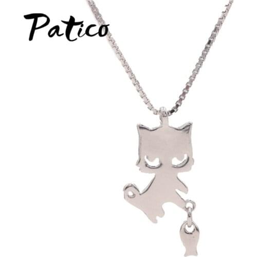 New Arrival 925 Sterling Silver Cute Cate Statement Pendant Necklace For Women Girls Streetwear Wholesale