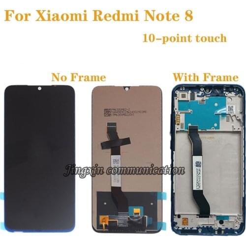 6.3" Original For Xiaomi Redmi Note 8 LCD Display Glass Panel Touch Screen Digitizer Assembly Repair kit With Frame 10 touch