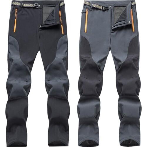 Winter Thick Warm Fleece Softshell Pants Men Outdoor Windproof Waterproof Hiking Pants Fishing Camping Skiing Trekking Trousers