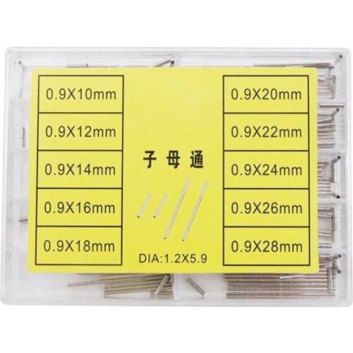 10 Types Watch Strap Watchband Tubes Pins Kit 0.9mm 10-28mm Strap Linking Repairing Tool Replacement Accessories