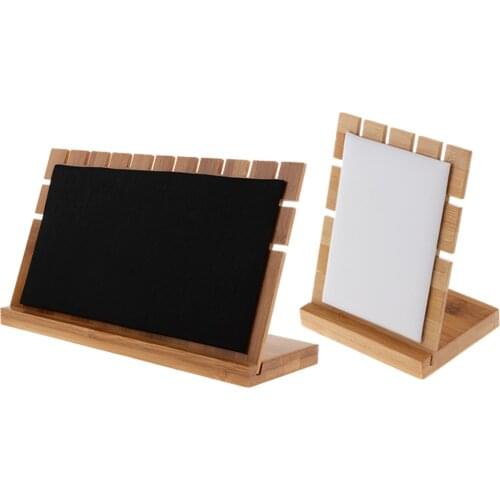 2 Jewelry Tray Stand Wood Pad-11x8x14cm(White)/ 25x8x14cm(Black)