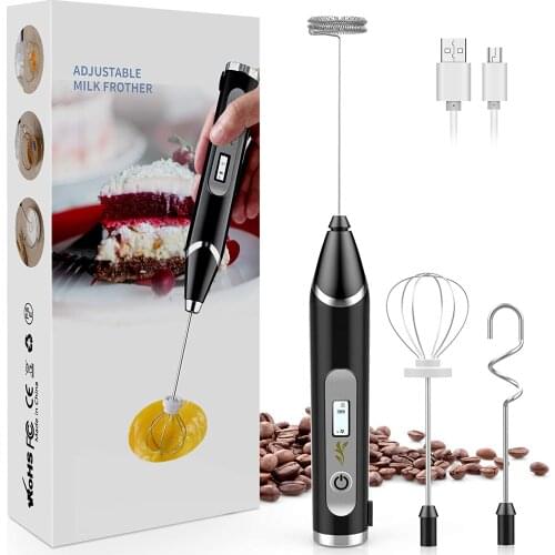 2021 Electric Mixer Blender USB Rechargeable Milk Frother Handheld Fruit Juicer Household Mixing Blender for Coffee Cappuccino
