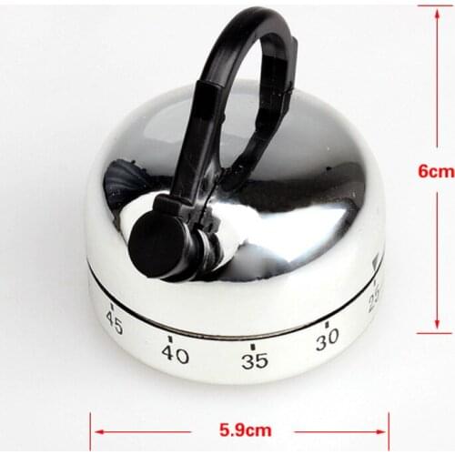 60 Minute Kitchen Timer Alarm Mechanical Teapot Shaped Timer Clock Counting Tools SP99