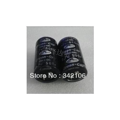 Free Shipping! 5pc good quality 2.7V 500F Super farad capacitor