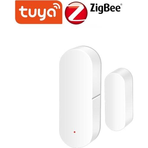 Tuya Smart ZigBee Window Door Sensor Gate Detector Security Alarm System Smart Life App Work With Zigbee Hub Alexa Google Home