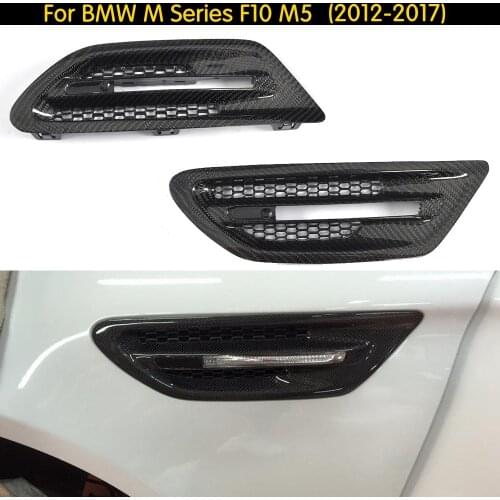 For F10 M5 Auto Fins Bumper Lip Kit trim For BMW M Series carbon fiber fender Replacement Air Vent exterior trim 2010 - 2019