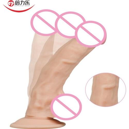 Huge Realistic Dildo Penis Soft Testis G-Spot Clitoris Stimulator Vagina Massagor Anal Plug Adult Erotic Sex Toys for Women