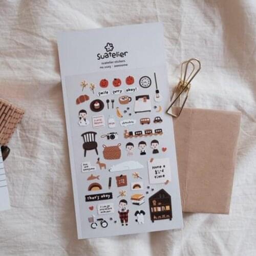 Korea design die cut paper sticker awesome cute little things photo album planner decorative stickers sheet