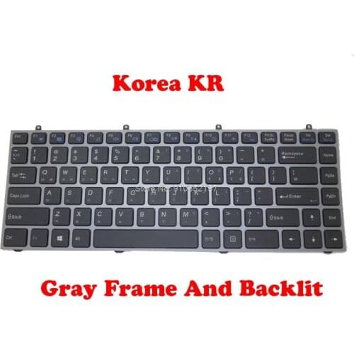 KR LA FR Keyboard For CLEVO W230ST MP-13C23K0J430 MP-12R73K0-430 6-80-W2300-110-1 Korea 6-80-W5470-060-1 6-80-W5470-160-1Z Frame