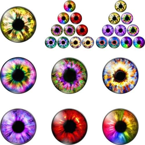 In Pairs Dragon Eyes Cat Eye Doll Toys Eyes Hot Sale8/10/12/14/16/18/20mm Handmade Photo Glass Cabochons Diy Making Accessories