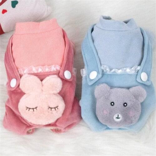 Cute Winter Pet Dog Jumpsuit Coat Jacket Warm Dog Clothes Overals Puppy Small Dog Costumes Yorkshire Pomeranian Poodle Outfit