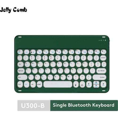 Jelly Comb Mini Bluetooth-compati Keyboard for iPad Smart Phone Rechargeable Wireless Keyboard Round Key Mute Click Keyboard