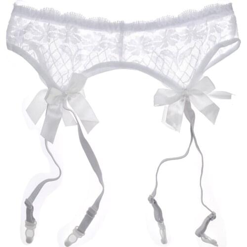 Fashion Sexy Suspenders Unisex Womens Sheer Lace Camisas Thigh-Highs Garter Belt For The Stockings Brace
