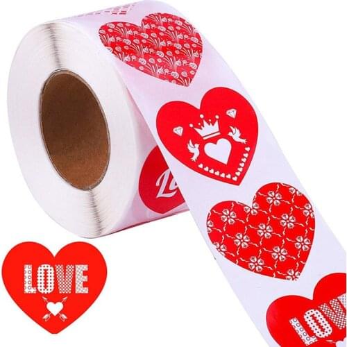 500pcs Valentines Day Love Heart Label Stickers Personalized Gift Boyfriend To A Girl Wedding Gift for Guests Gift Box Presents
