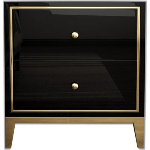 Nordic bedside table simple modern locker light luxury bedroom storage cabinet painted bedside small cabinet